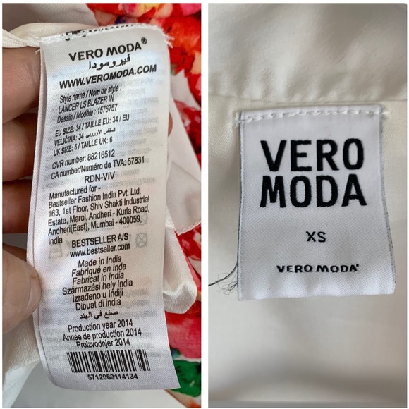 ASOS VERO MODA Floral Panel Blazer - as is - Picture 2 of 8